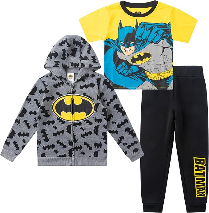 Warner Bros. Batman - Conjunto de sudadera con capucha y pantalón