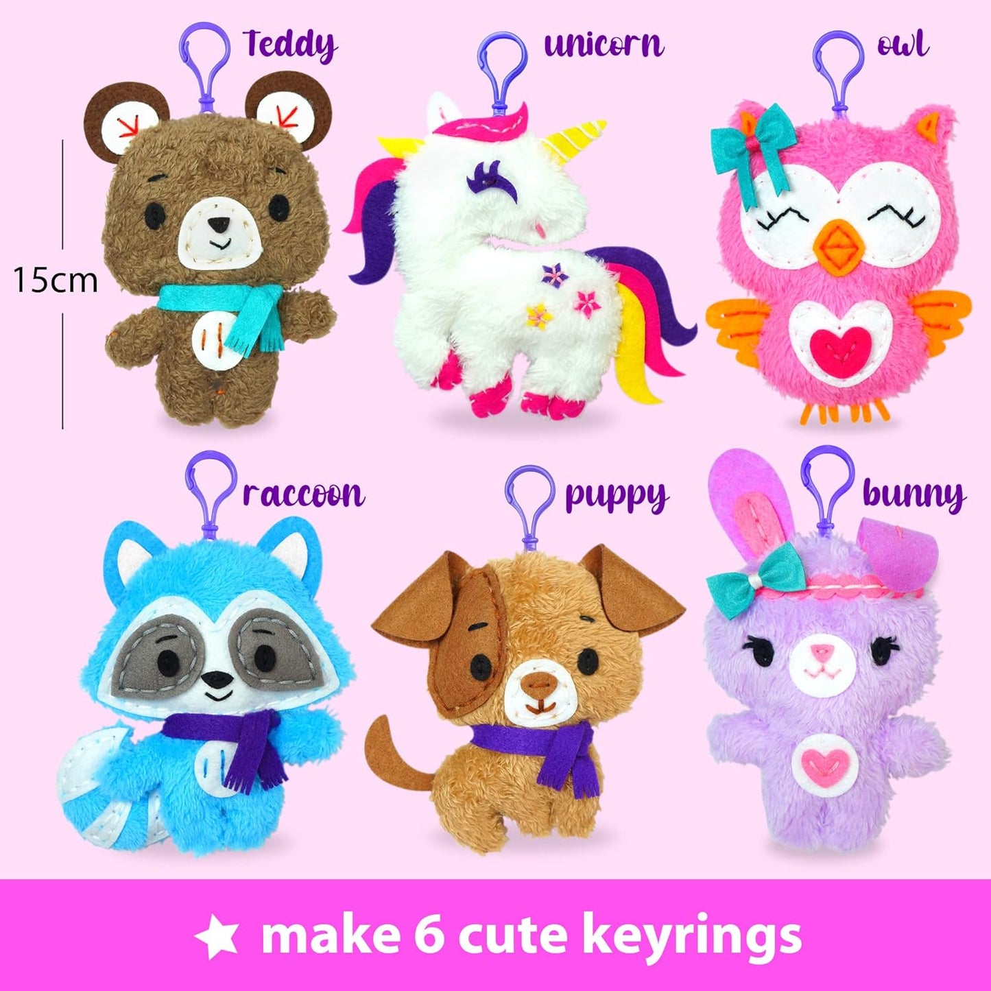 Kit de llavero de costura de unicornio