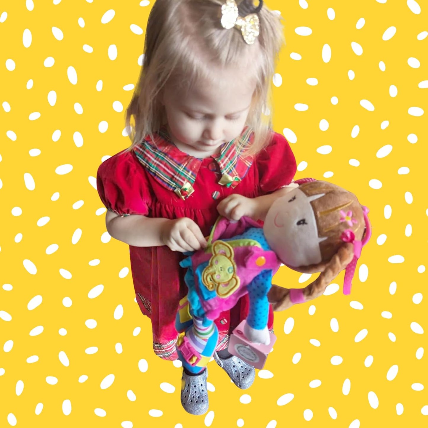 muñeca de peluche educativa