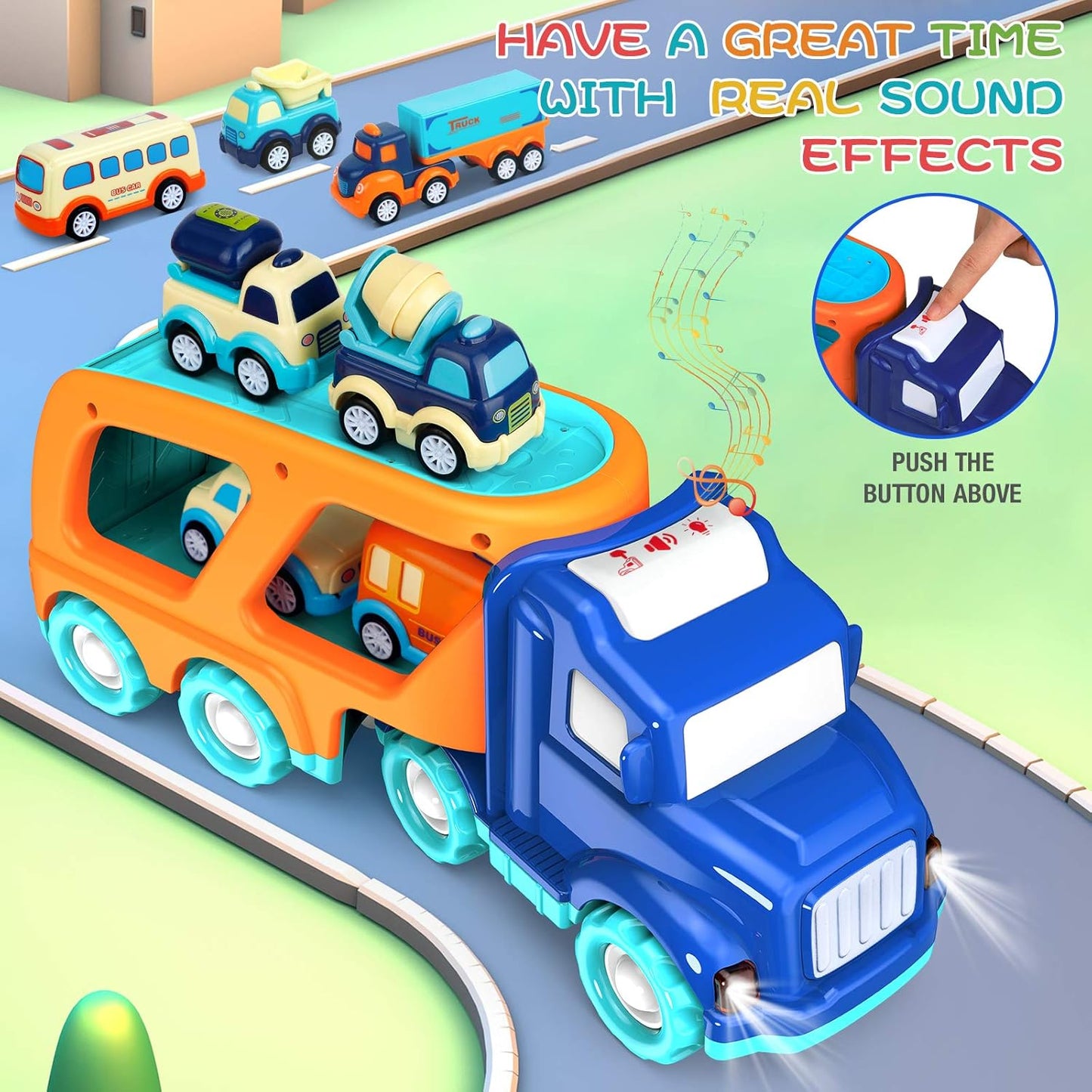 camión de transporte y vehiculos