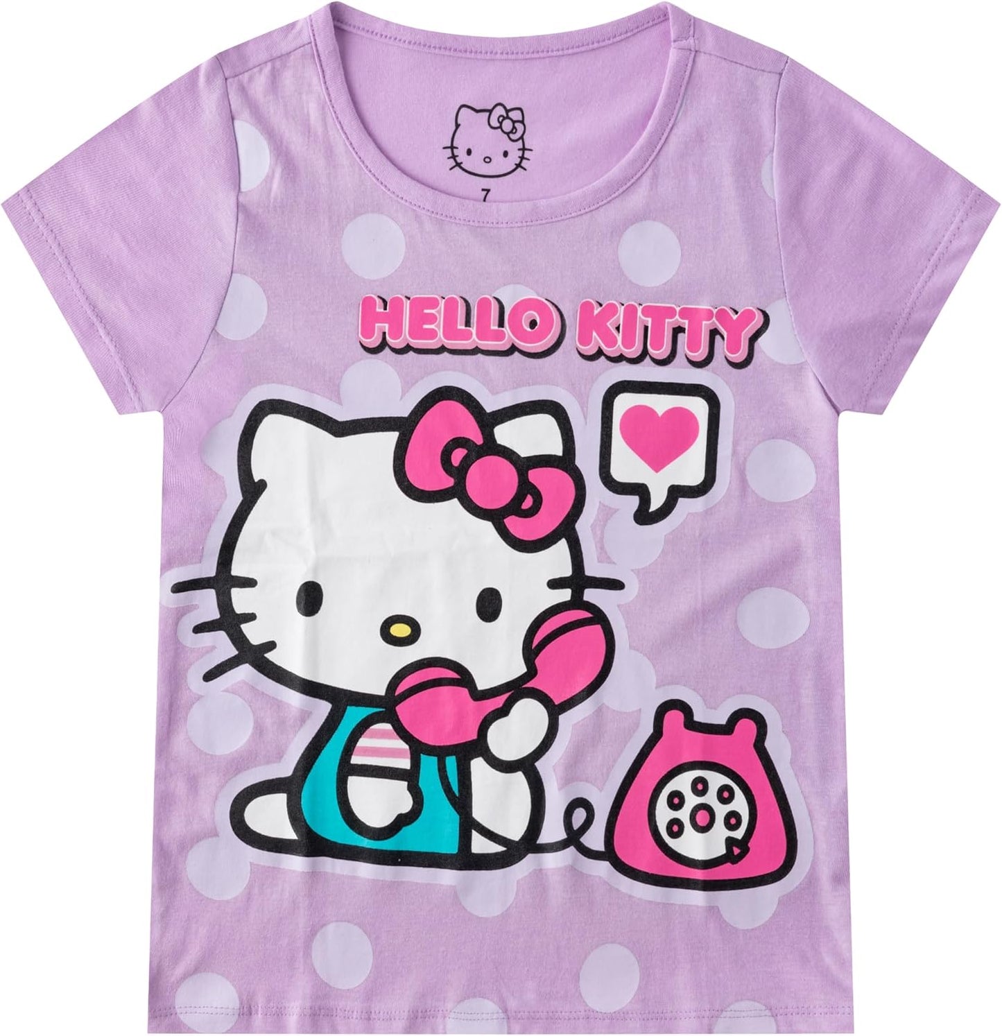 Hello Kitty Sanrio - Paquete de 4 camisetas de manga corta