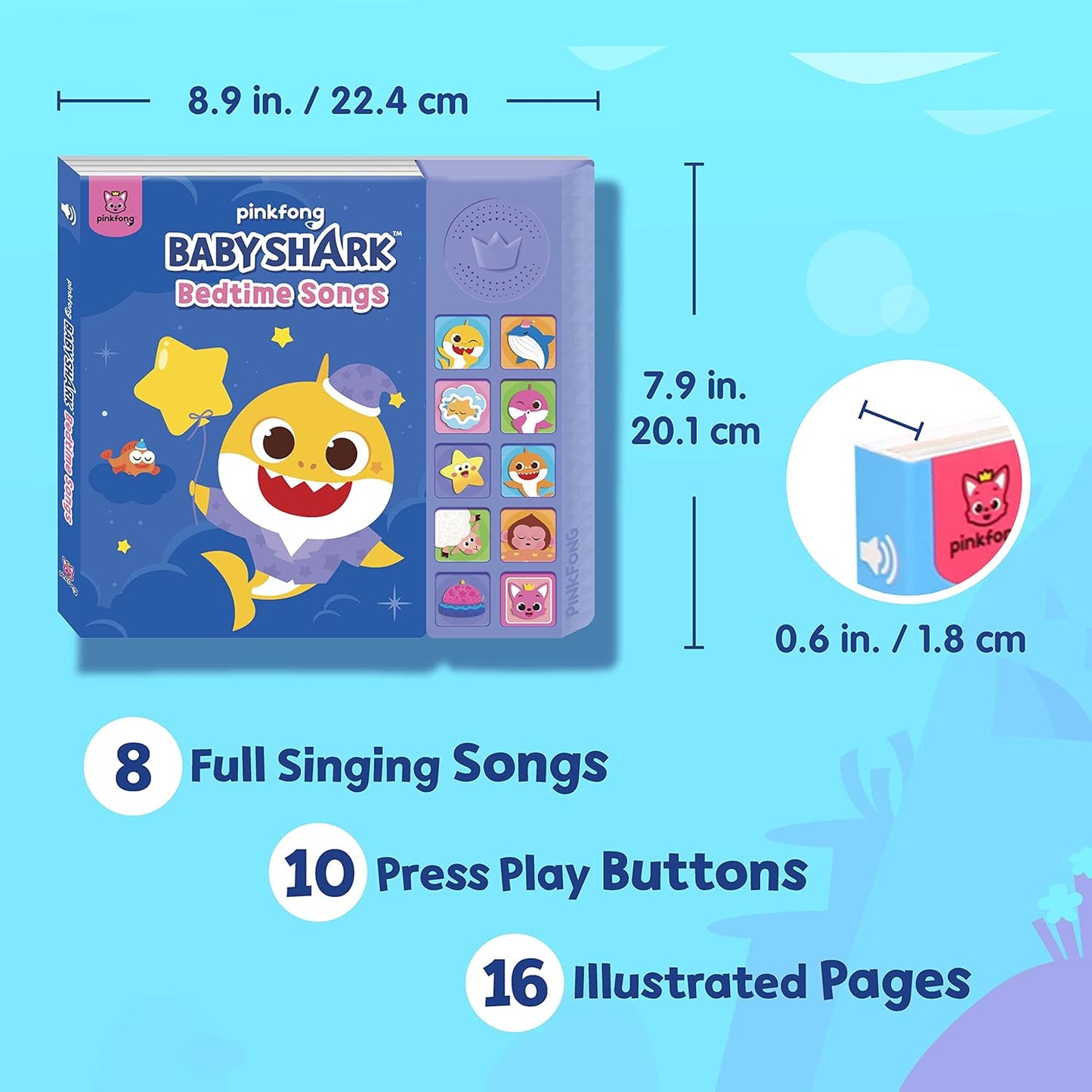 Pinkfong - Libro sonoro para dormir Juguete Baby Shark
