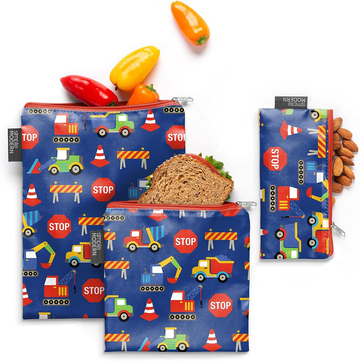 Simple Modern - Bolsas reutilizables para aperitivos