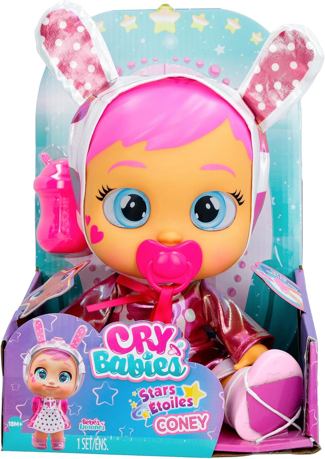 Cry Babies Stars Coney - Muñeca bebé de 12 pulgadas