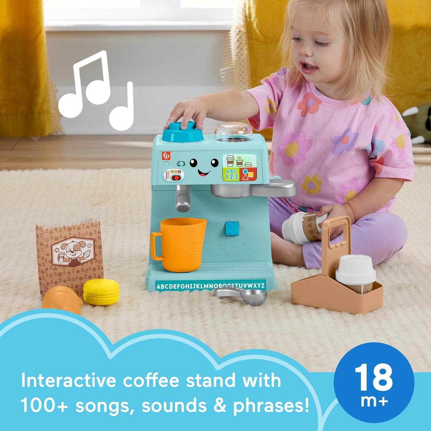 Fisher-Price Little People - juego musical con canciones educativas y 10 piezas de juego de simulación