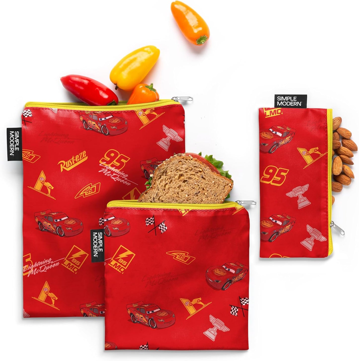 Simple Modern - Bolsas reutilizables para aperitivos