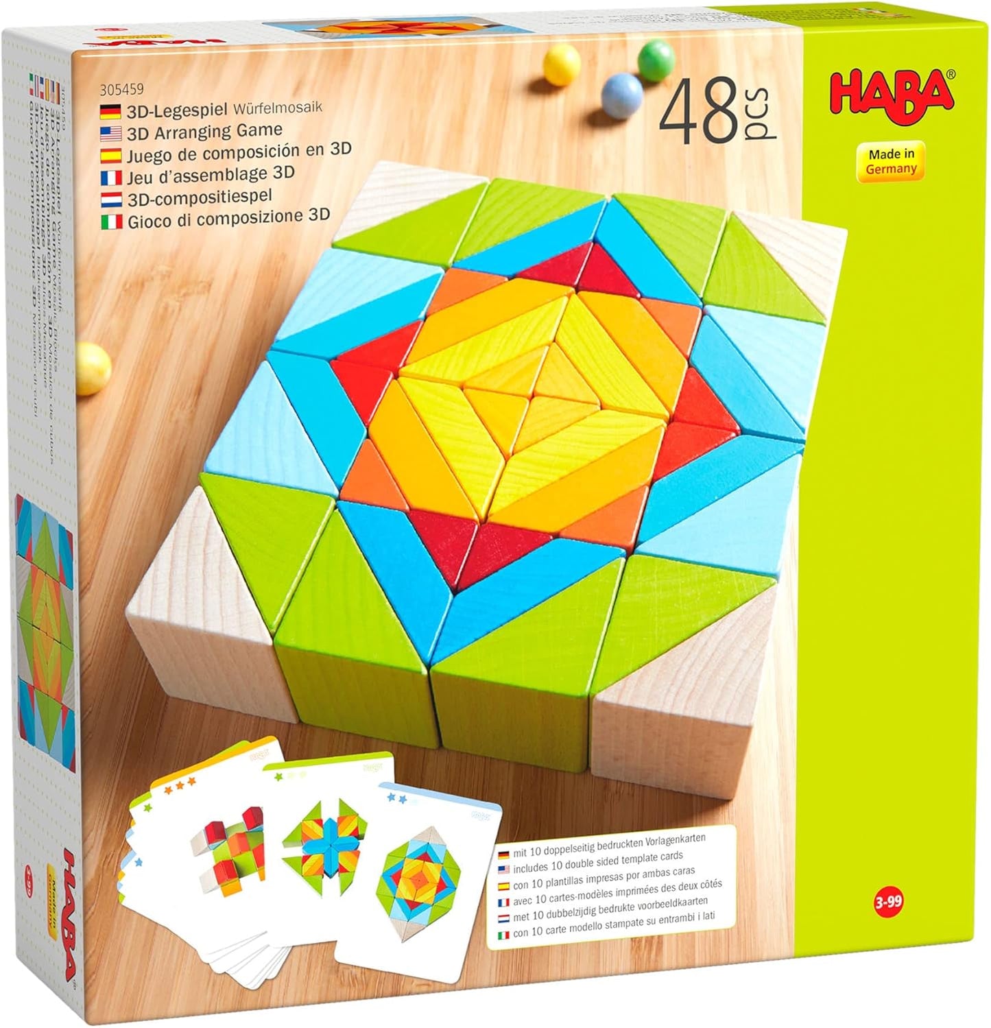 HABA Juego de arreglos 3D de mosaico de madera