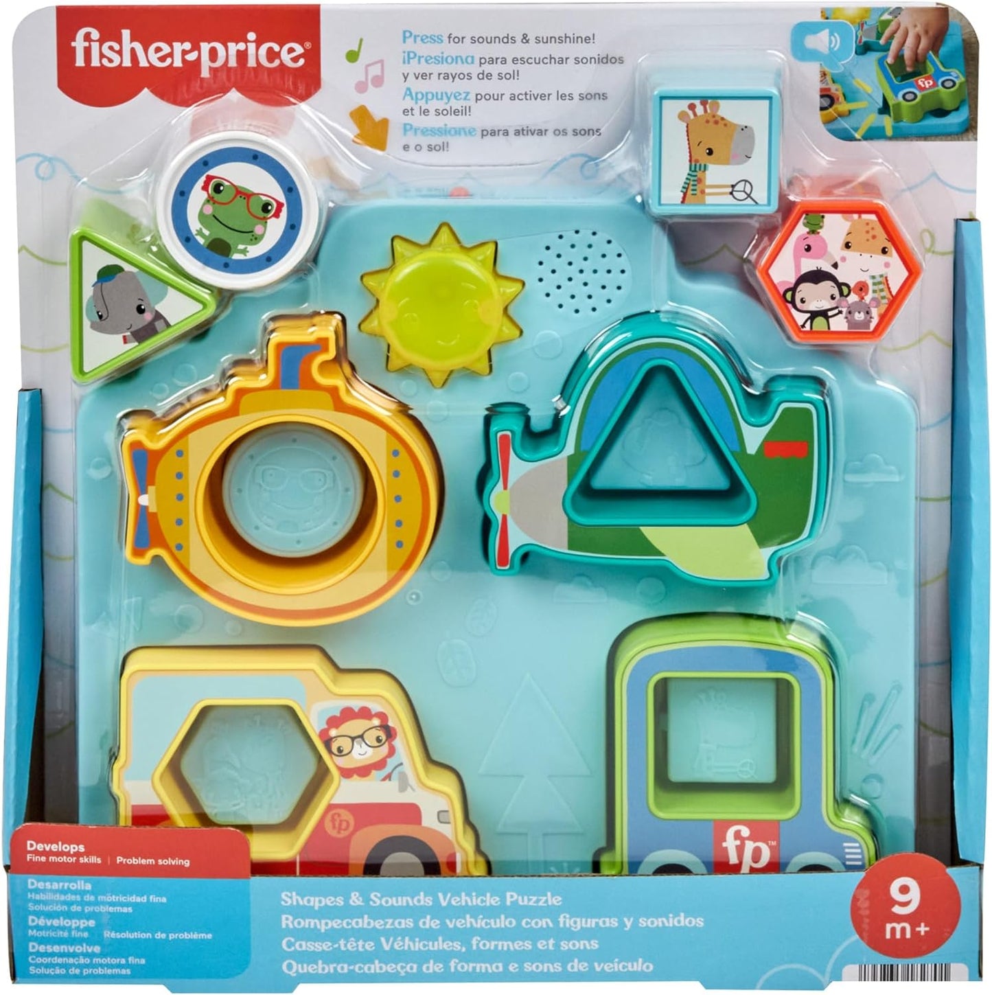 Fisher-Price Juguete de clasificación para bebés con formas y sonidos rompecabezas