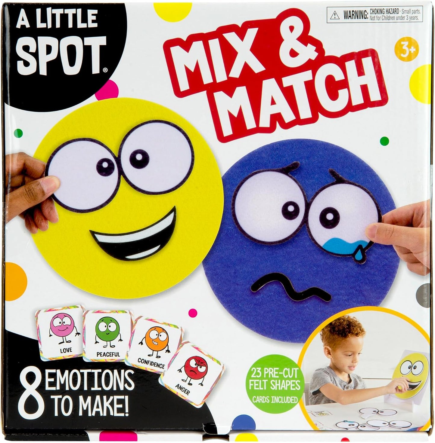 Kit de manualidades para niños, actividades de aprendizaje socioemocional, juego sensorial con puntos de emoción de fieltro suave, tarjetas de doble cara