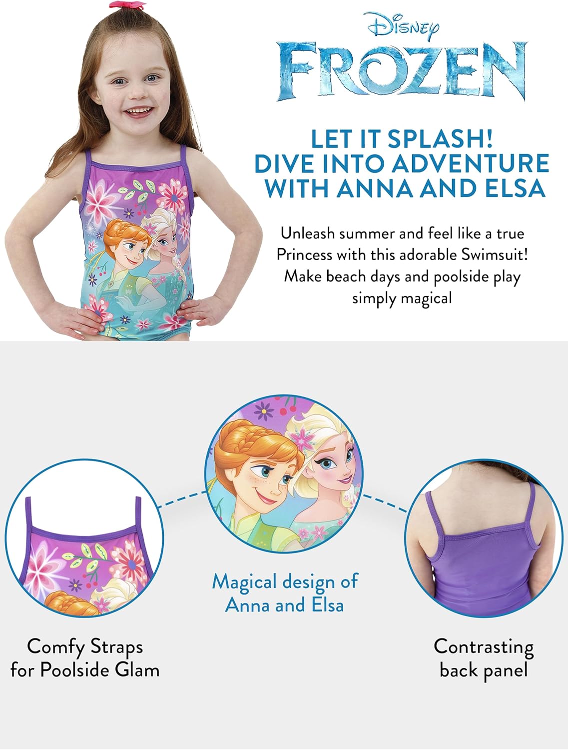 Disney Traje de baño Frozen de una pieza