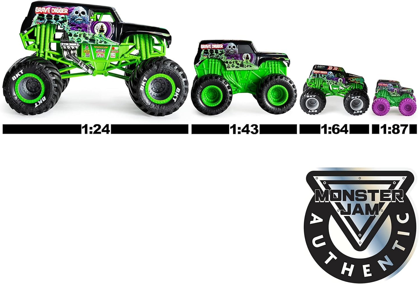 Monster Jam, Paquete de 5 camiones monstruo a escala 1:64