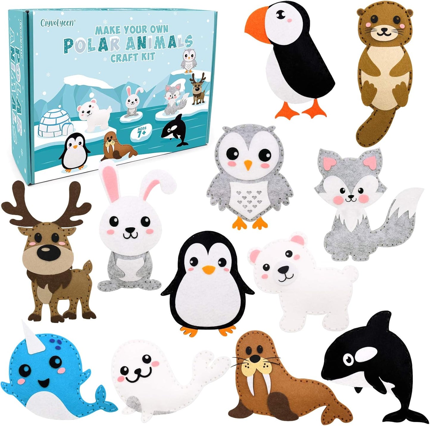 Kit de costura de animales polares