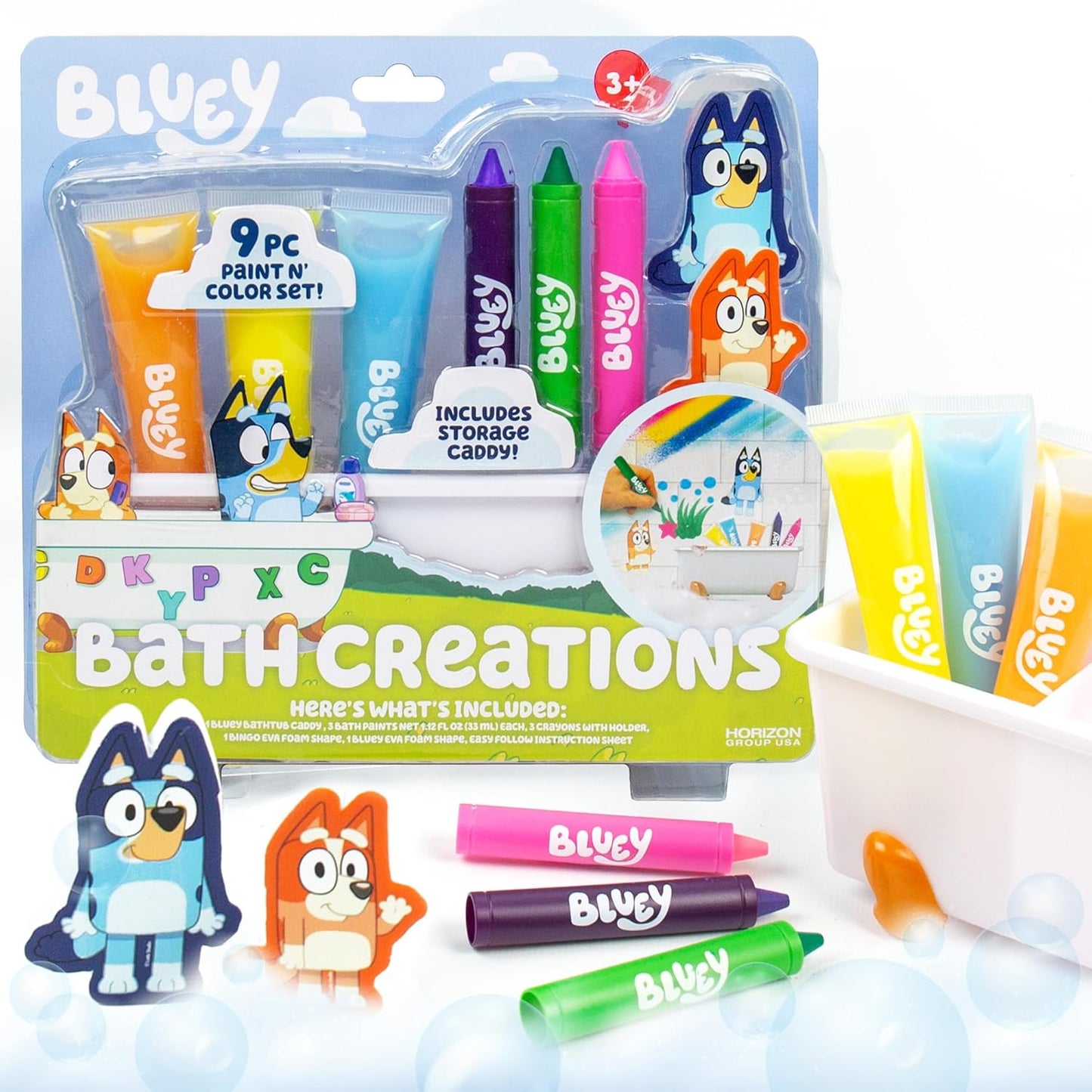 Bluey crayones de baño