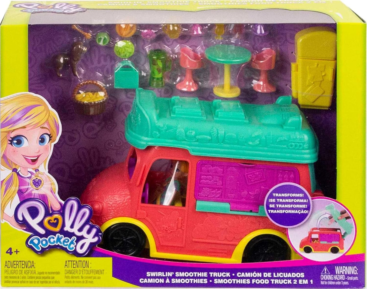 Polly Pocket Swirlin' Smoothie Truck - Vehículo transformador