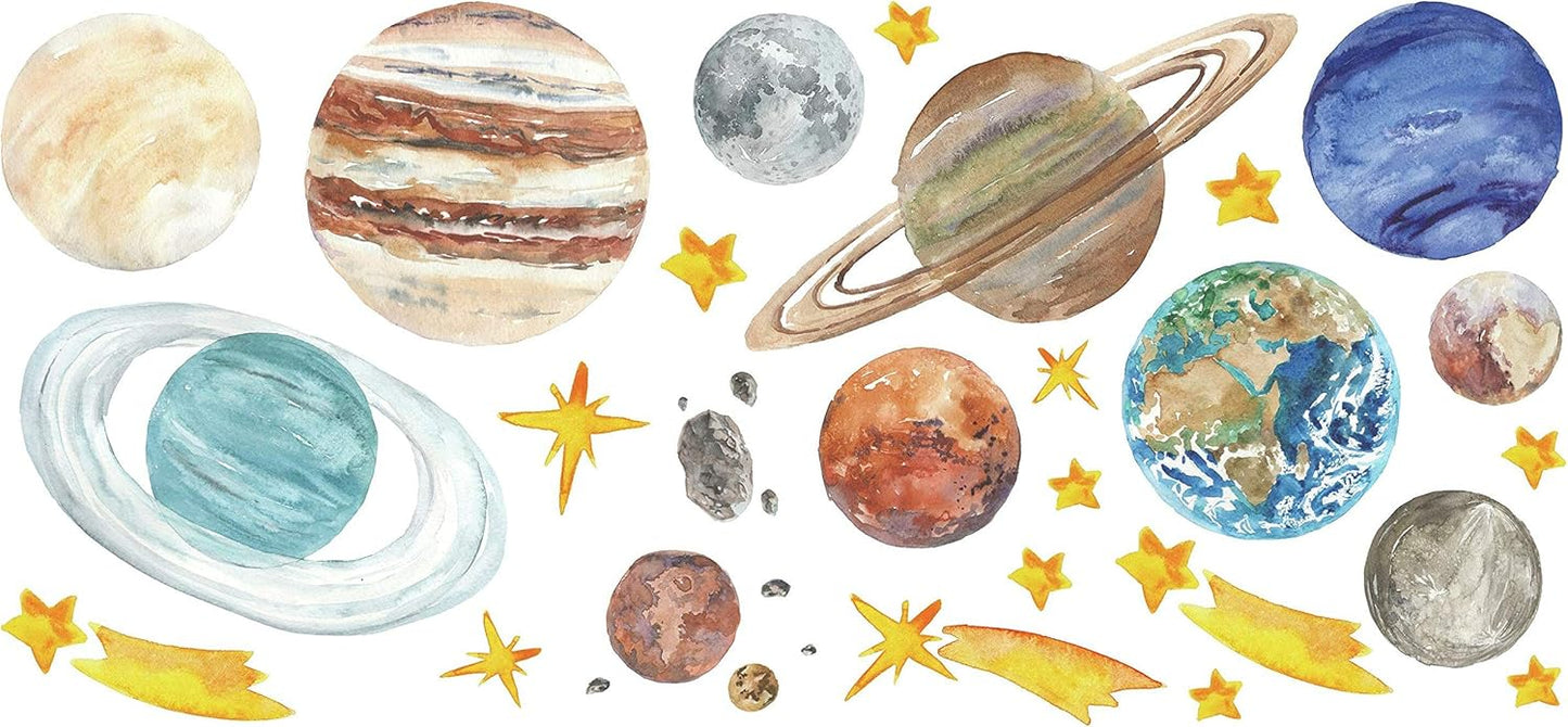 planetas y estrellas Calcomanías de pared para despegar y pegar
