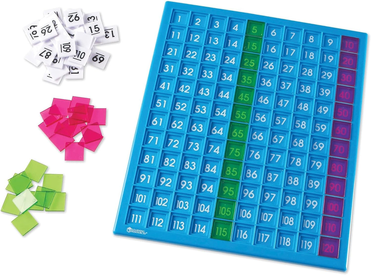 Learning Resources Tablero con 120 números, 181 piezas
