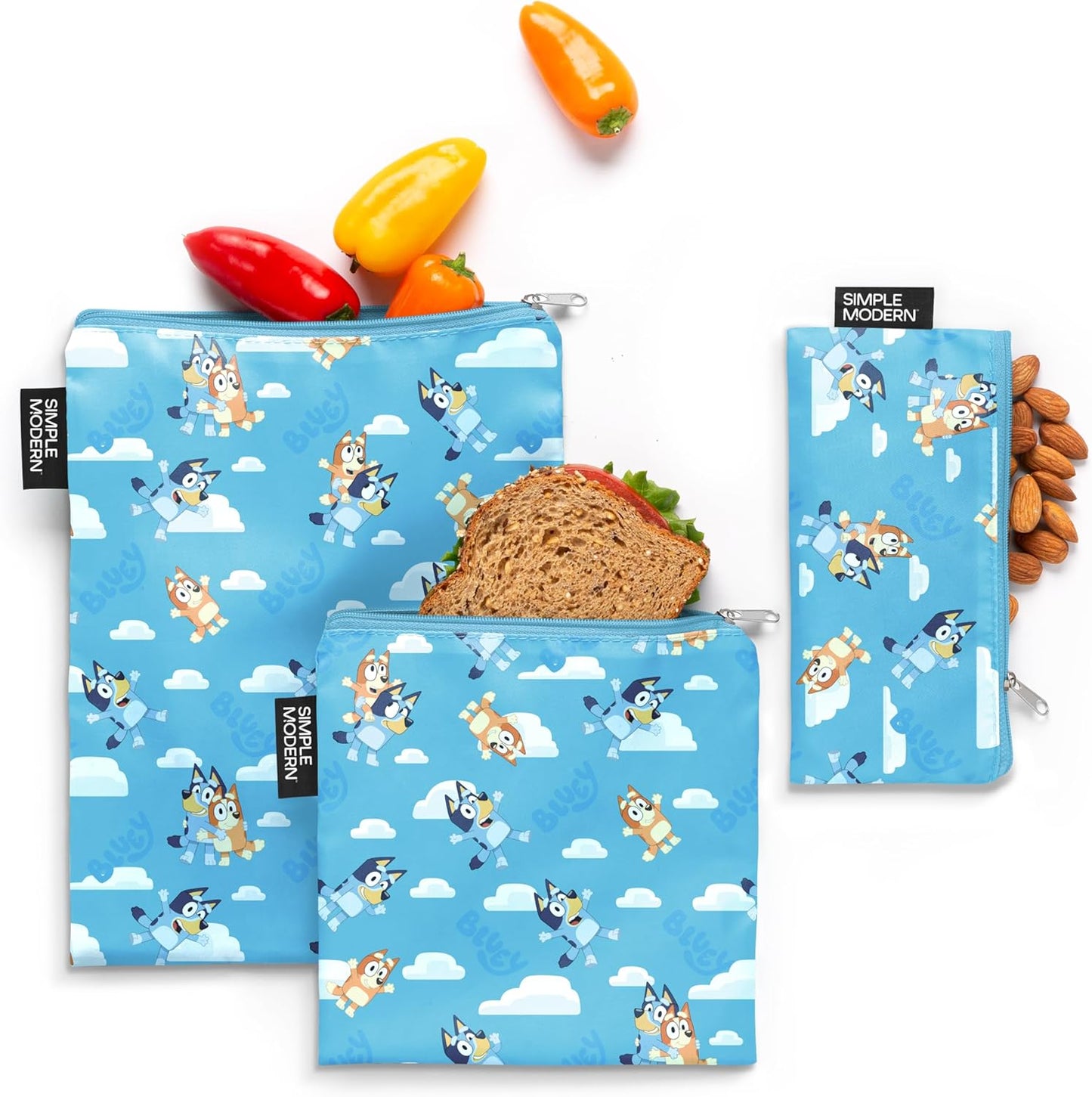 Simple Modern - Bolsas reutilizables para aperitivos