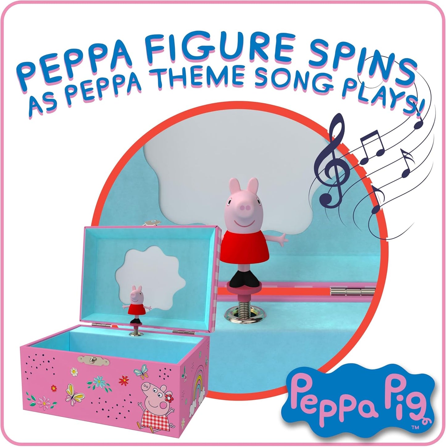 Peppa Pig joyero musical con figura giratoria