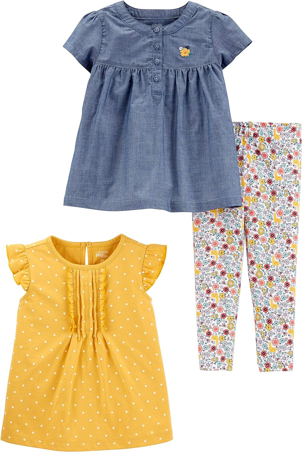 Simple Joys by Carter's Conjunto de ropa de juego de 3 piezas