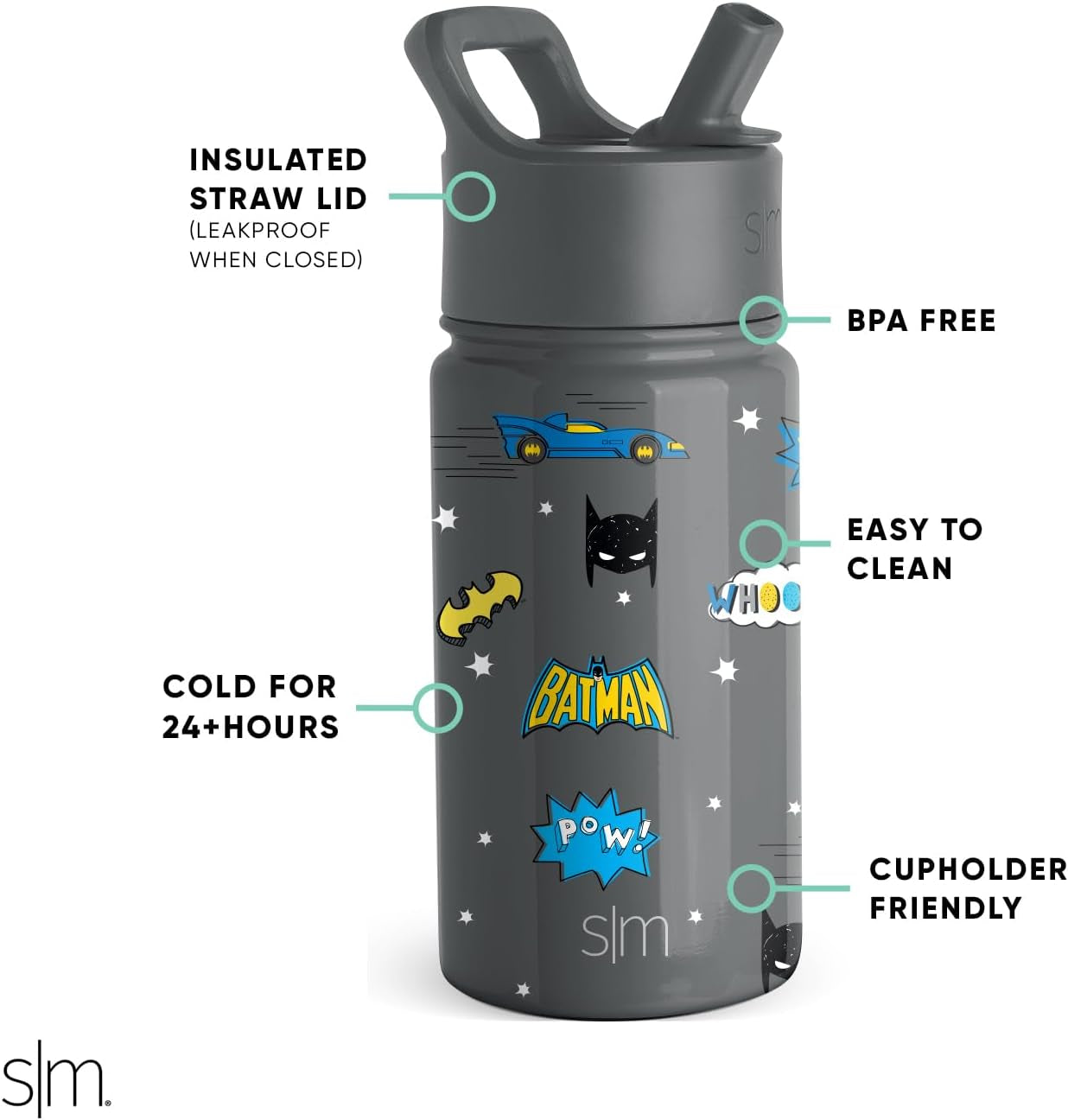 Simple Modern - Botella de agua acero inoxidable