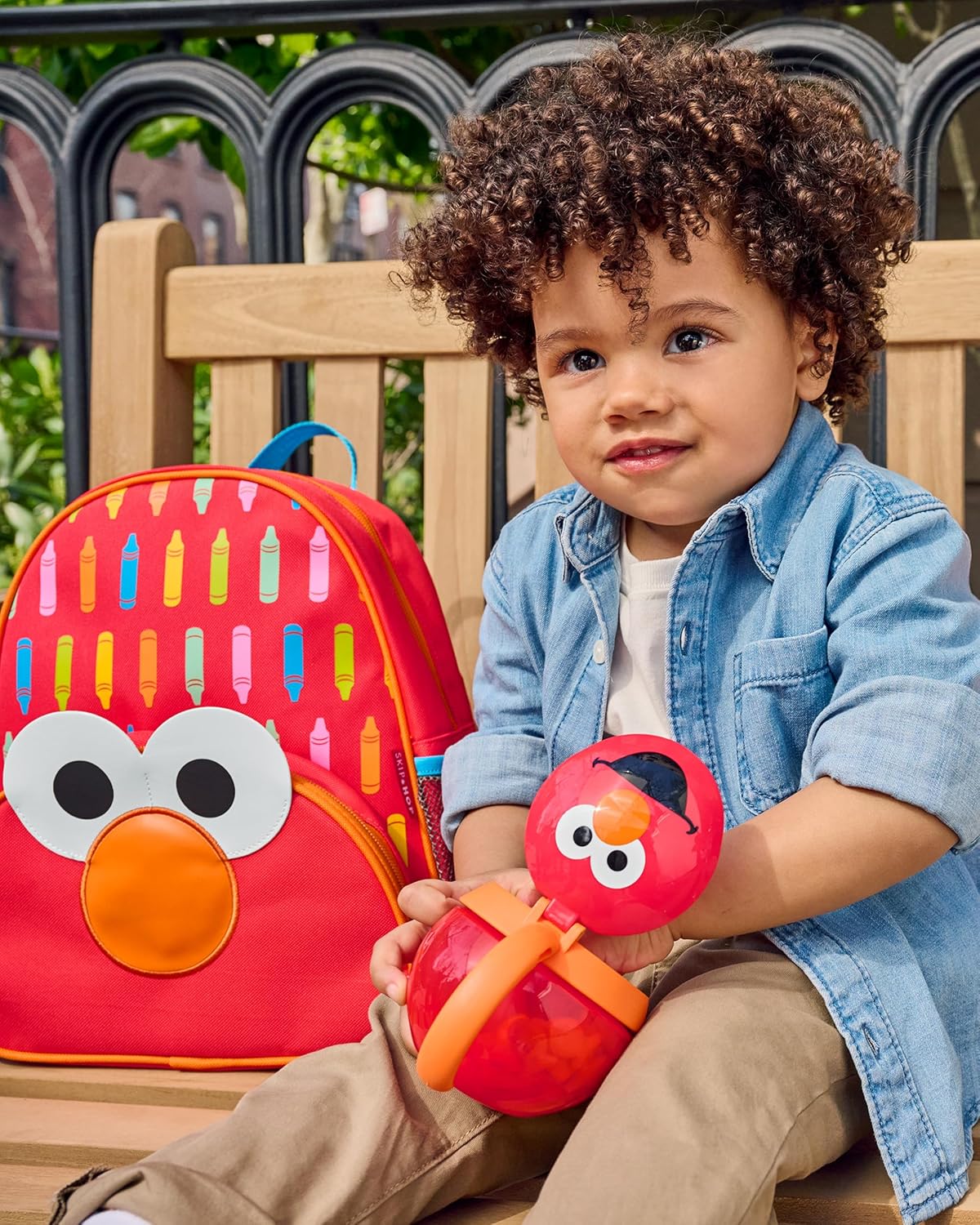Skip Hop Mini mochila Elmo, Con arnes