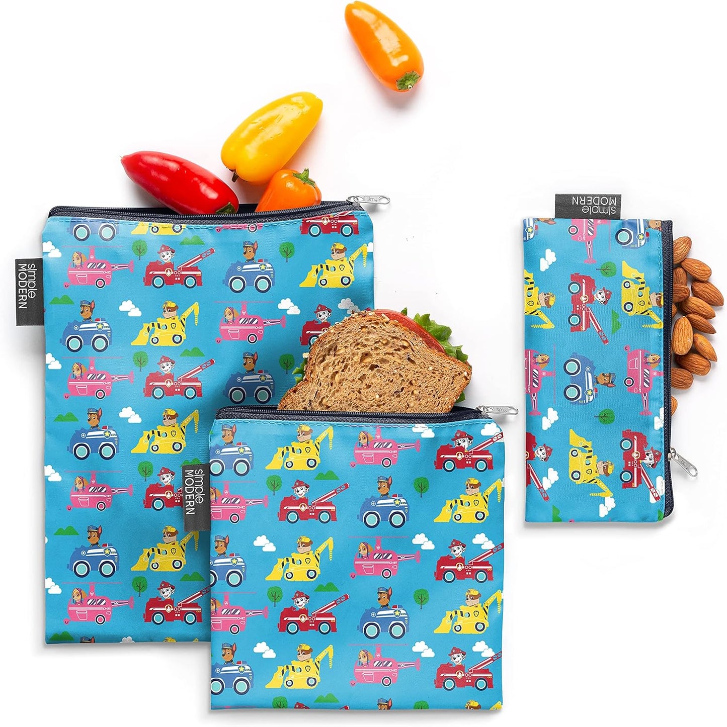 Simple Modern - Bolsas reutilizables para aperitivos
