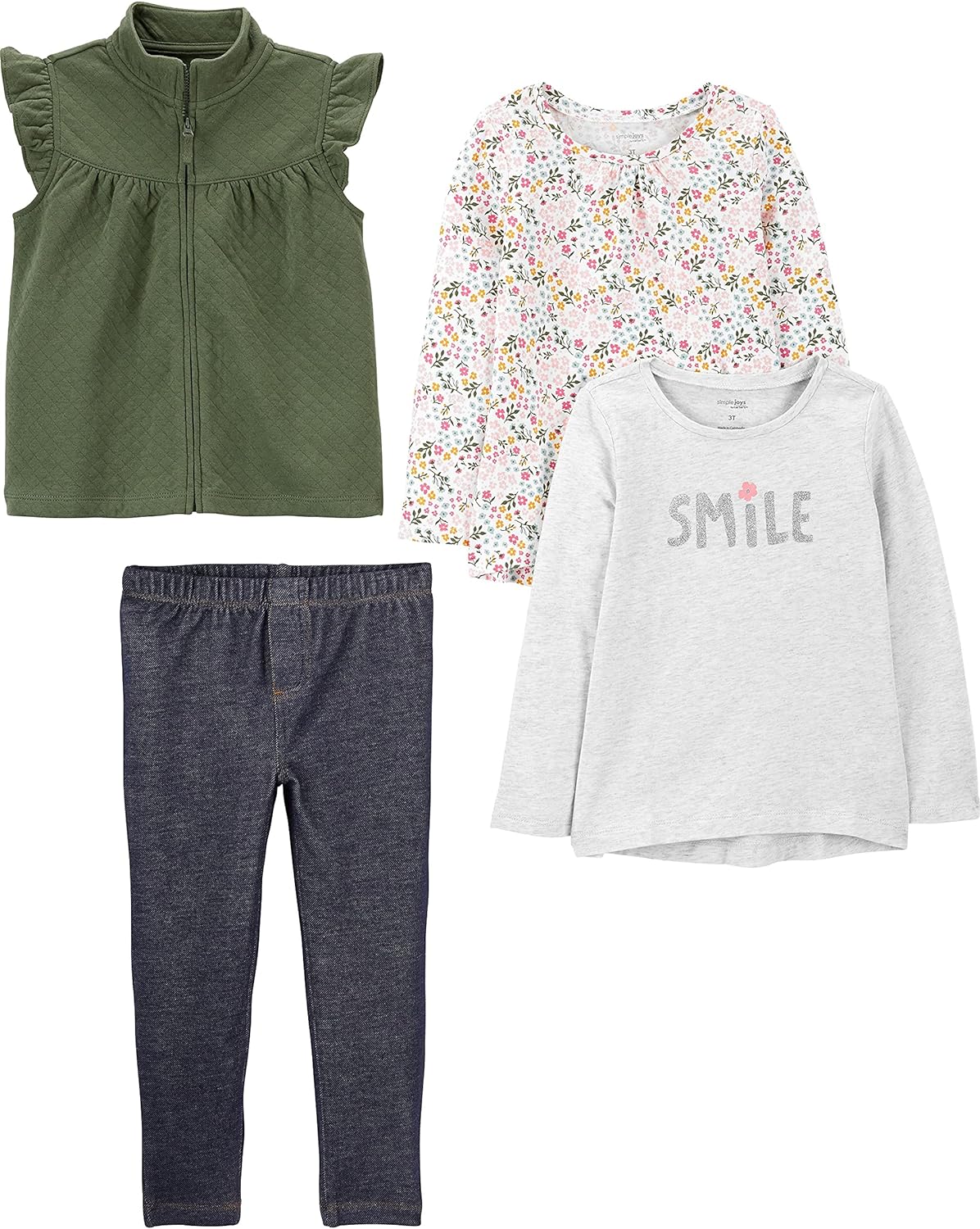Simple Joys de Carter's - Juego de ropa de 4 piezas