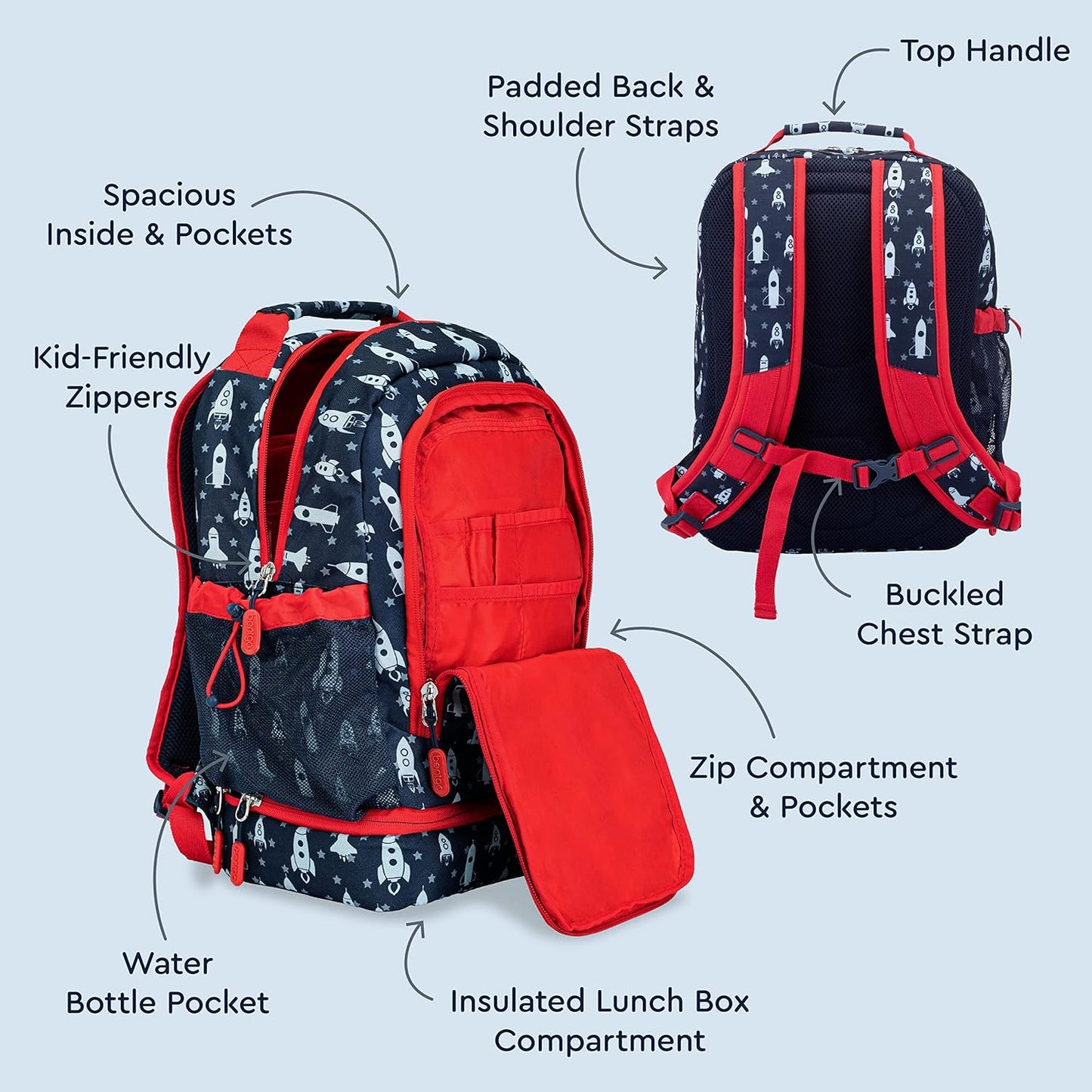 Bentgo® Mochila ligera y duradera de 16 pulgadas