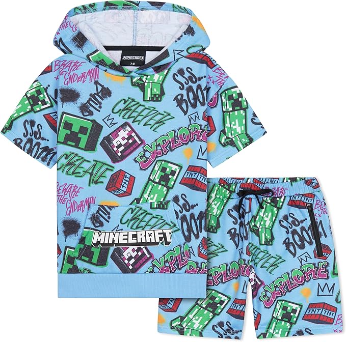 Minecraft Conjunto de sudadera con capucha y pantalones deportivos