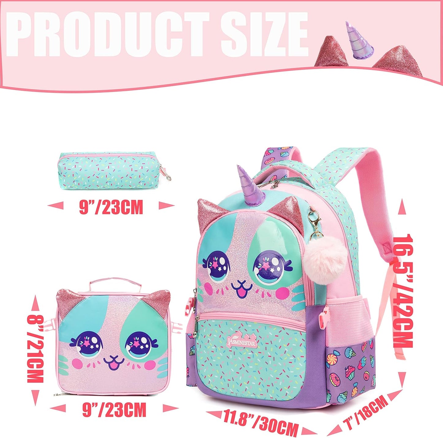 Set de Mochila de 3 piezas 16.5 pulgadas