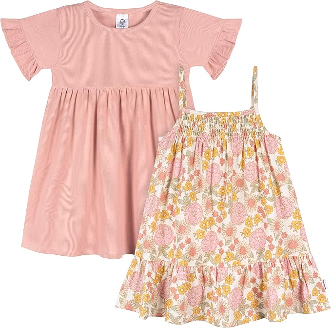 Gerber Conjunto de vestido de manga corta y sin mangas