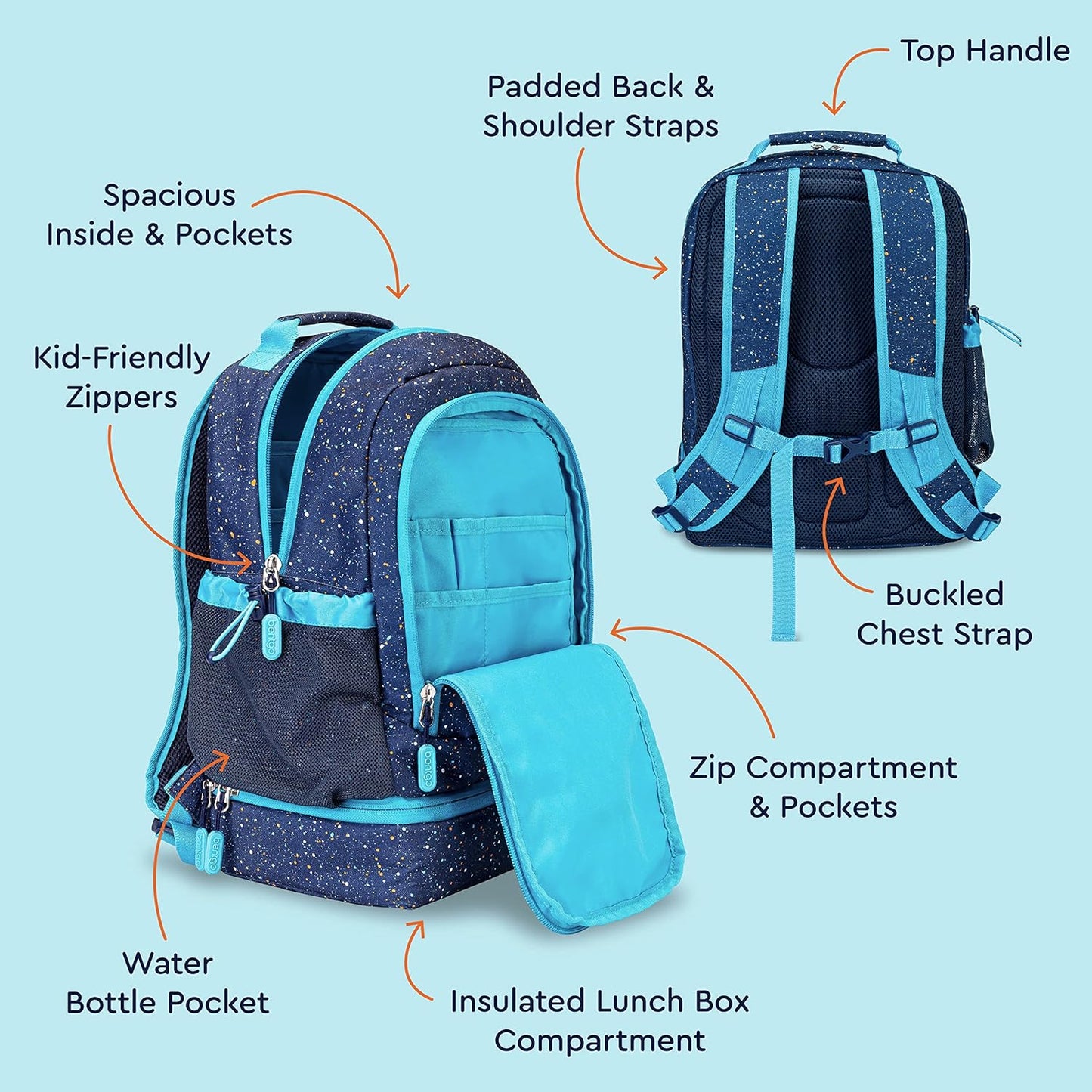 Bentgo® Mochila ligera y duradera de 16 pulgadas