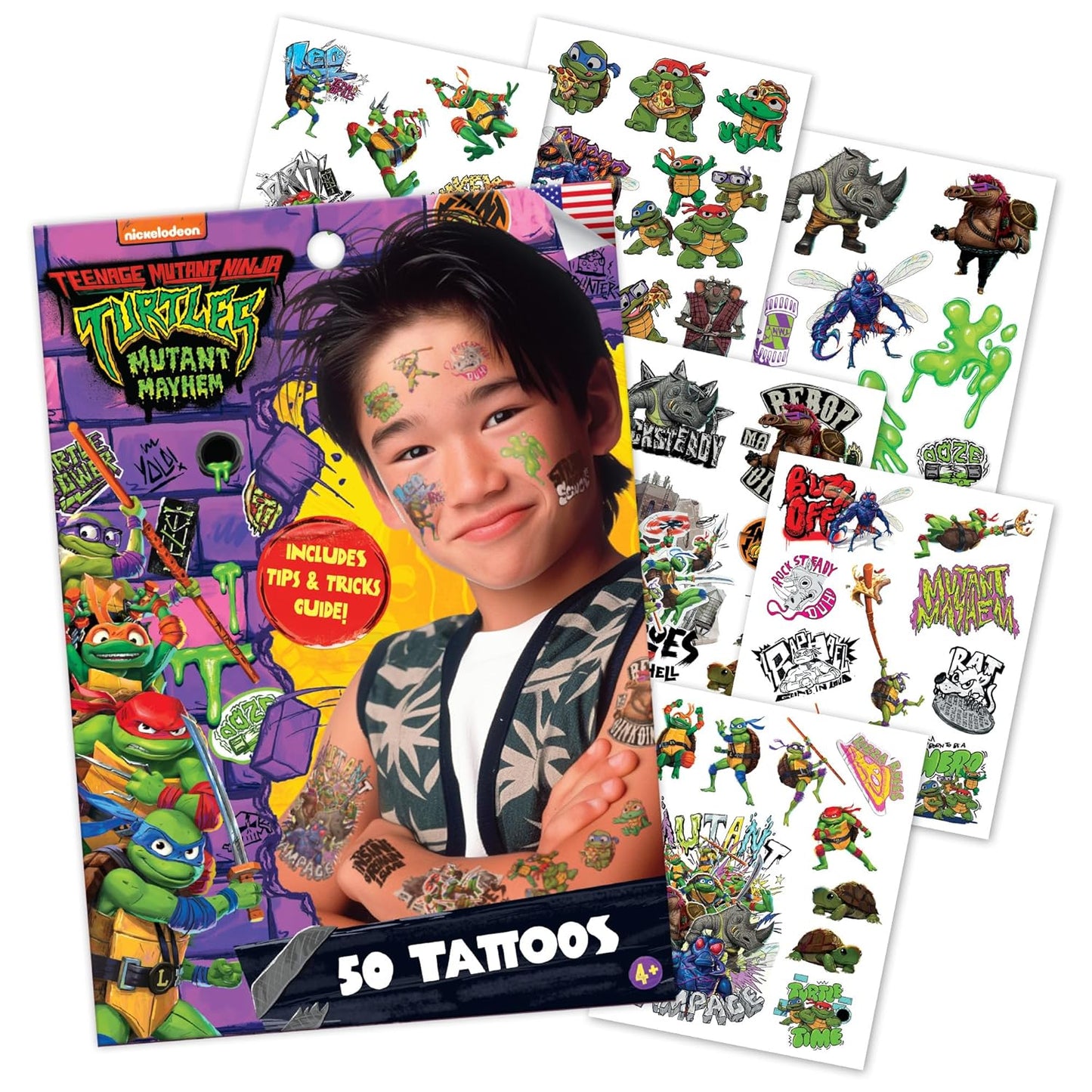 50 tatuajes temporales Tortujas Ninja
