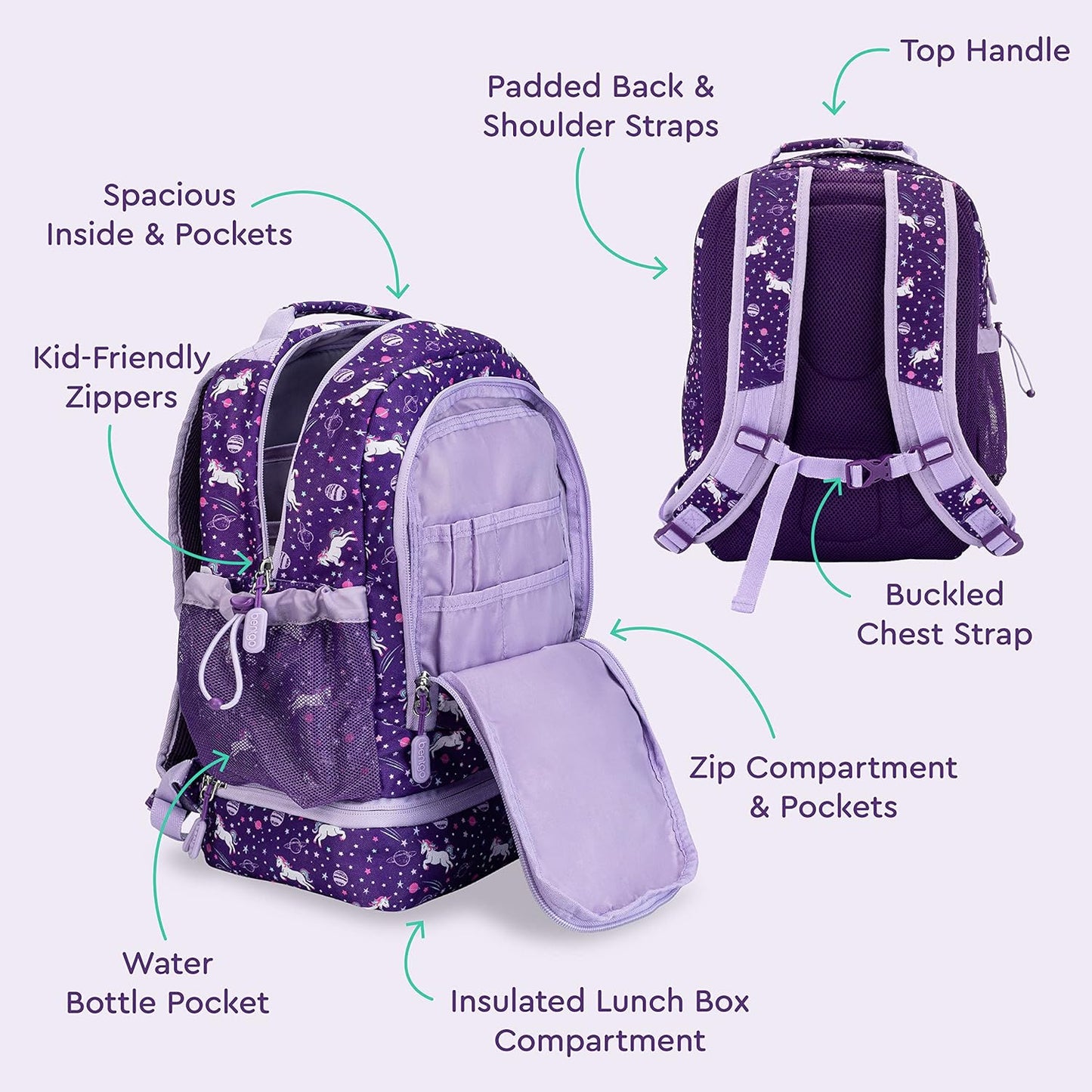 Bentgo® Mochila ligera y duradera de 16 pulgadas
