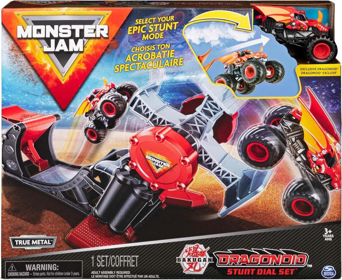 Monster Jam Dragonoid Bakugan - Juego oficial de esfera de acrobacias