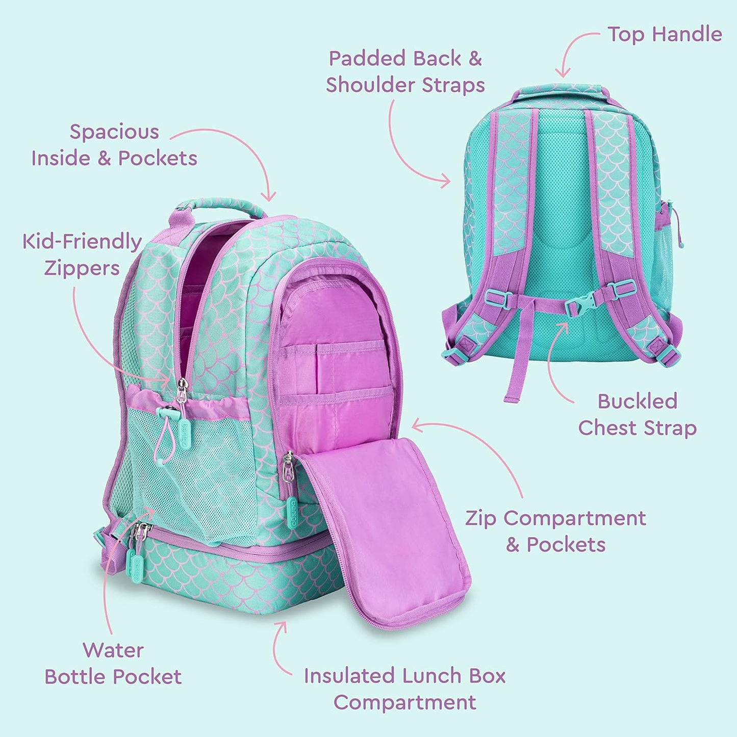 Bentgo® Mochila ligera y duradera de 16 pulgadas
