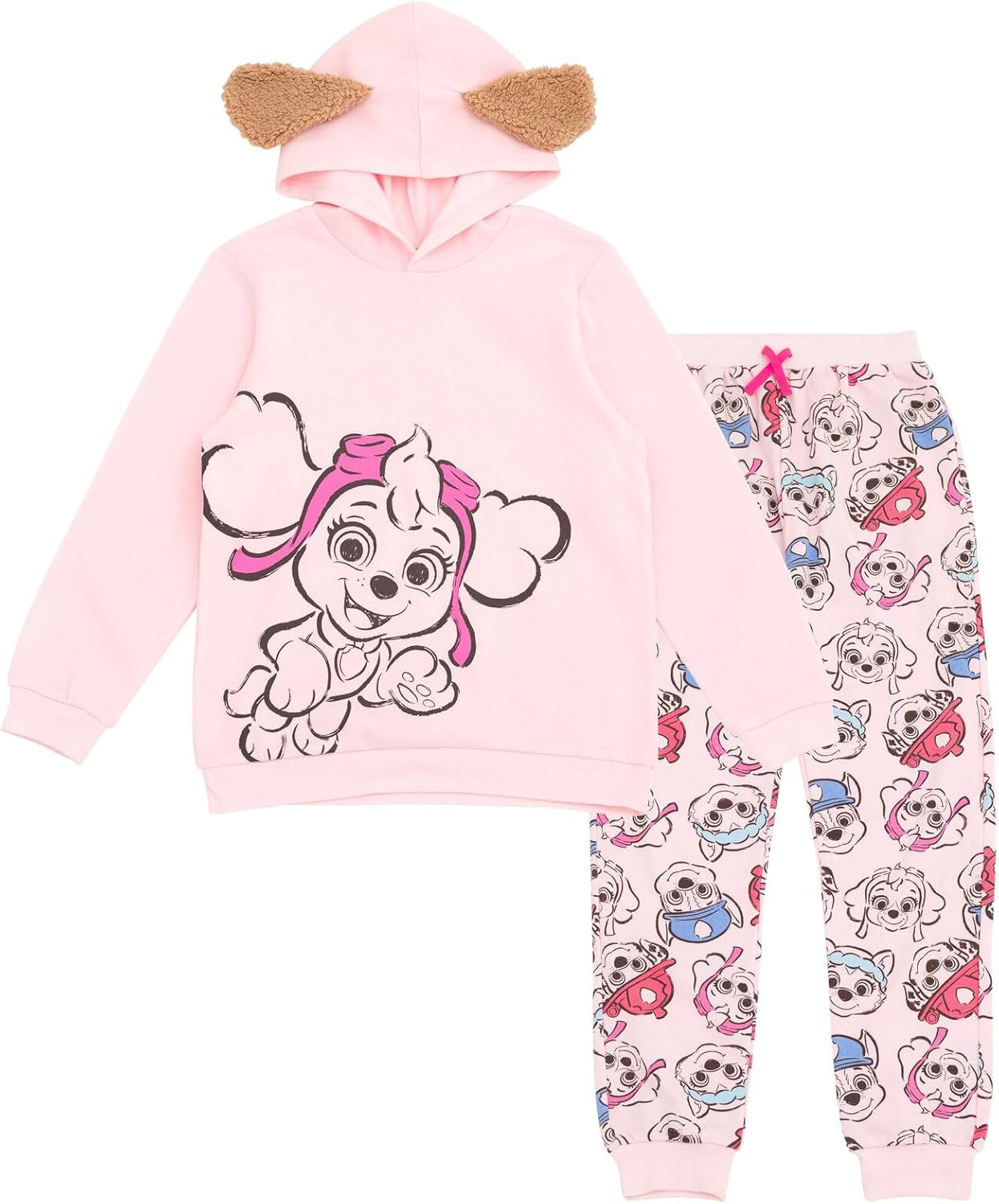 Paw Patrol Conjunto de atuendo de vellón con capucha y pantalones