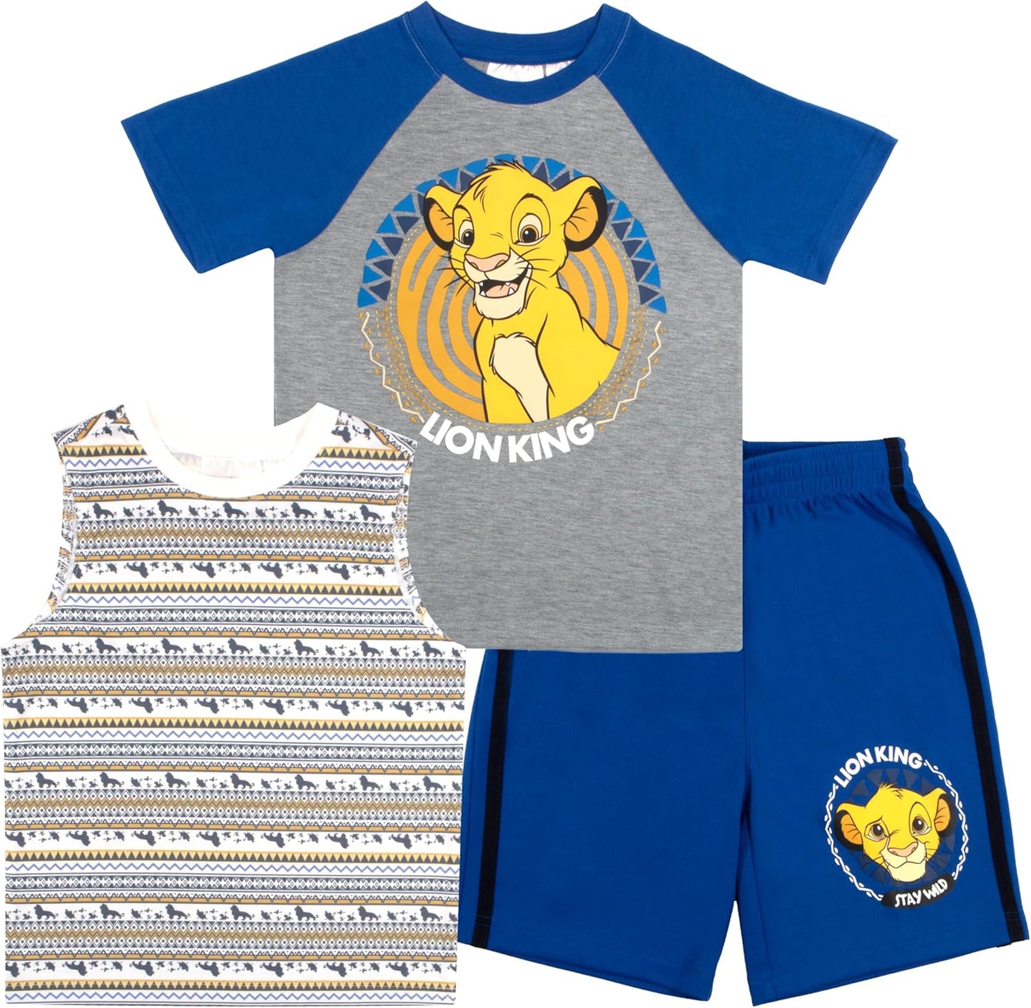 Disney Conjunto de 3 piezas de pantalones cortos de rey león
