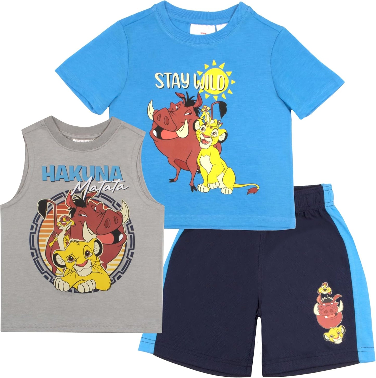 Disney Conjunto de 3 piezas de pantalones cortos de rey león