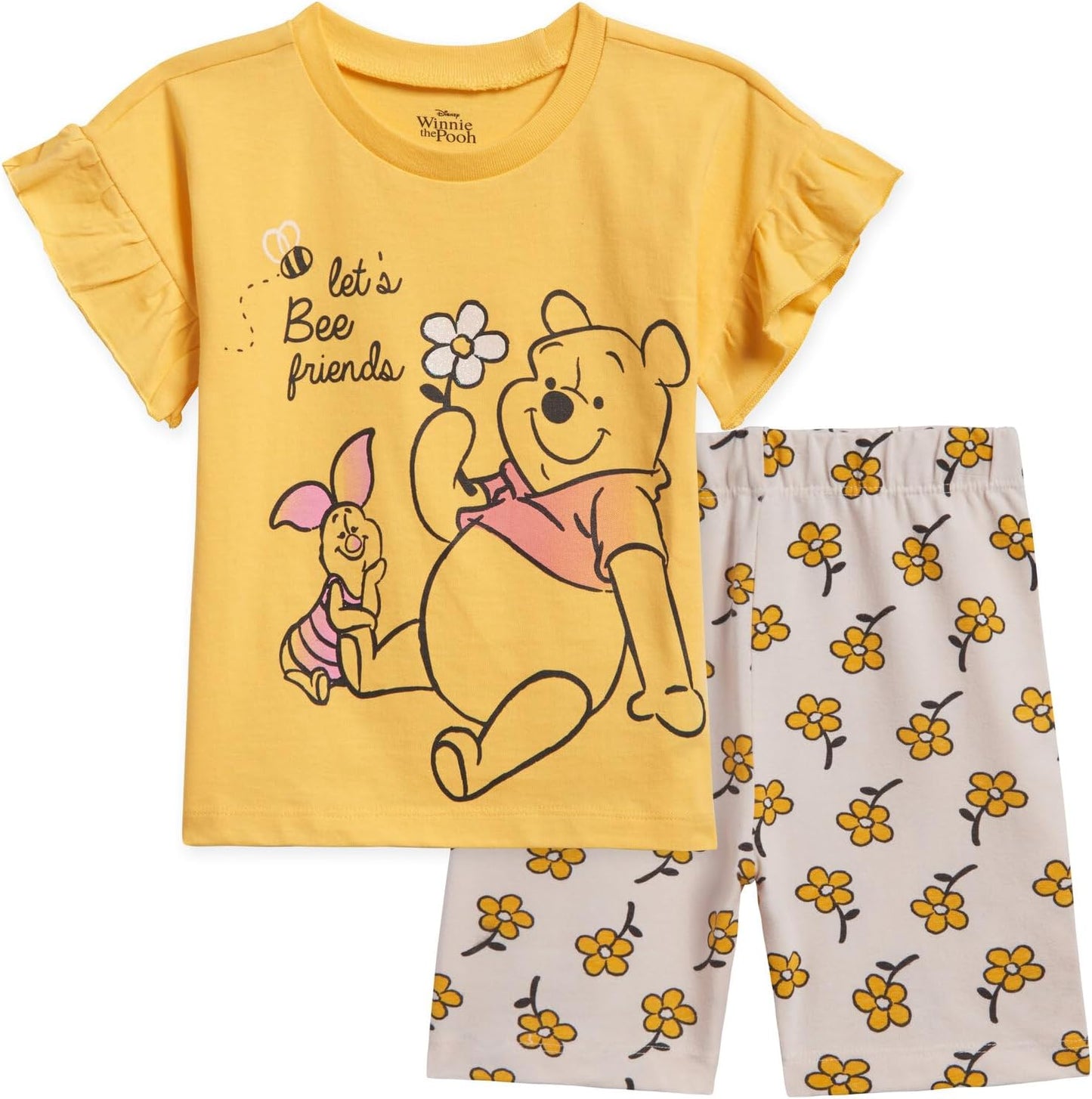 Disney Winnie the Pooh - Conjunto de camiseta y pantalones cortos