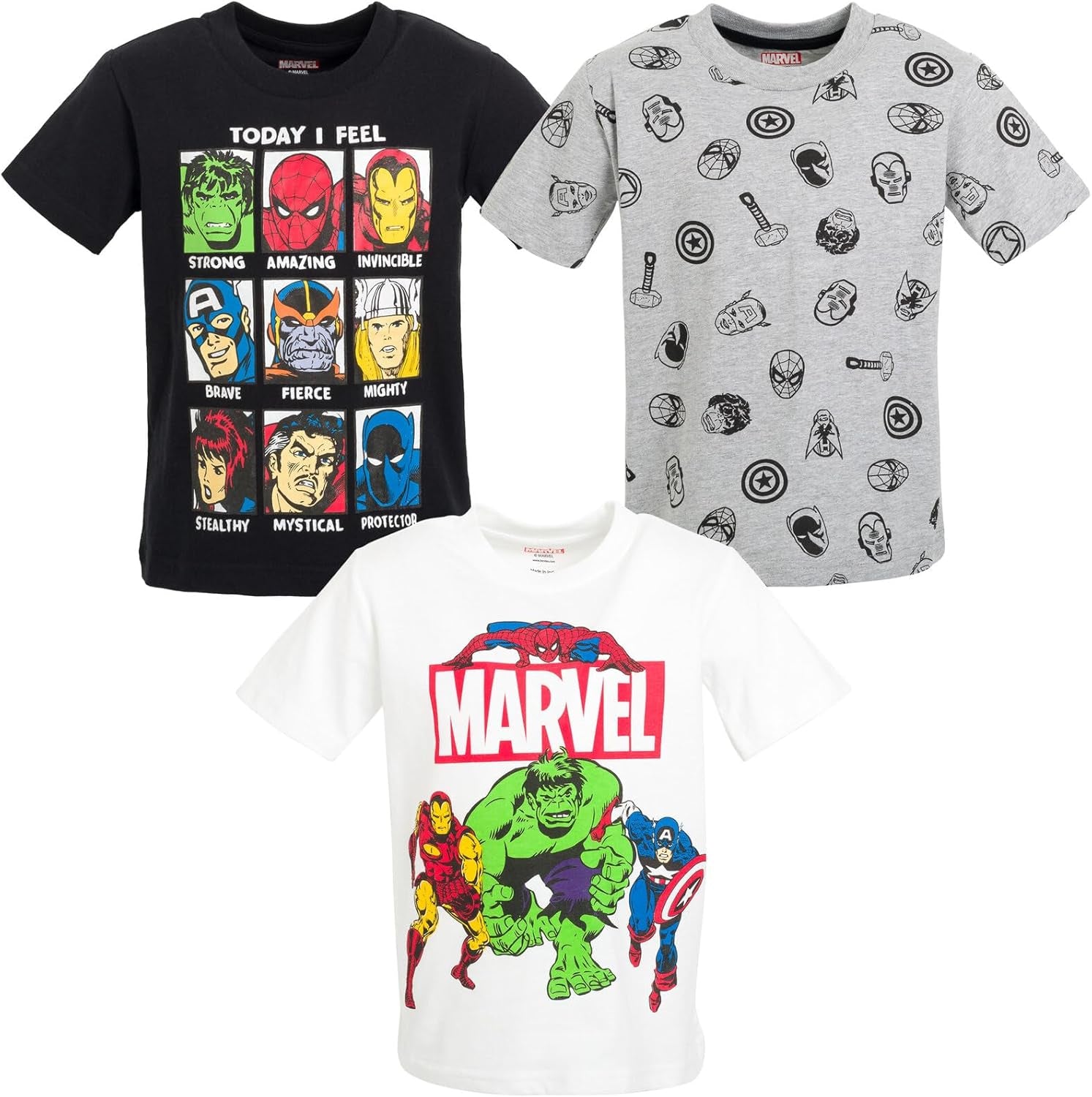 Camiseta Vengadores Niño Super Heroes Avengers Comics Camisas De