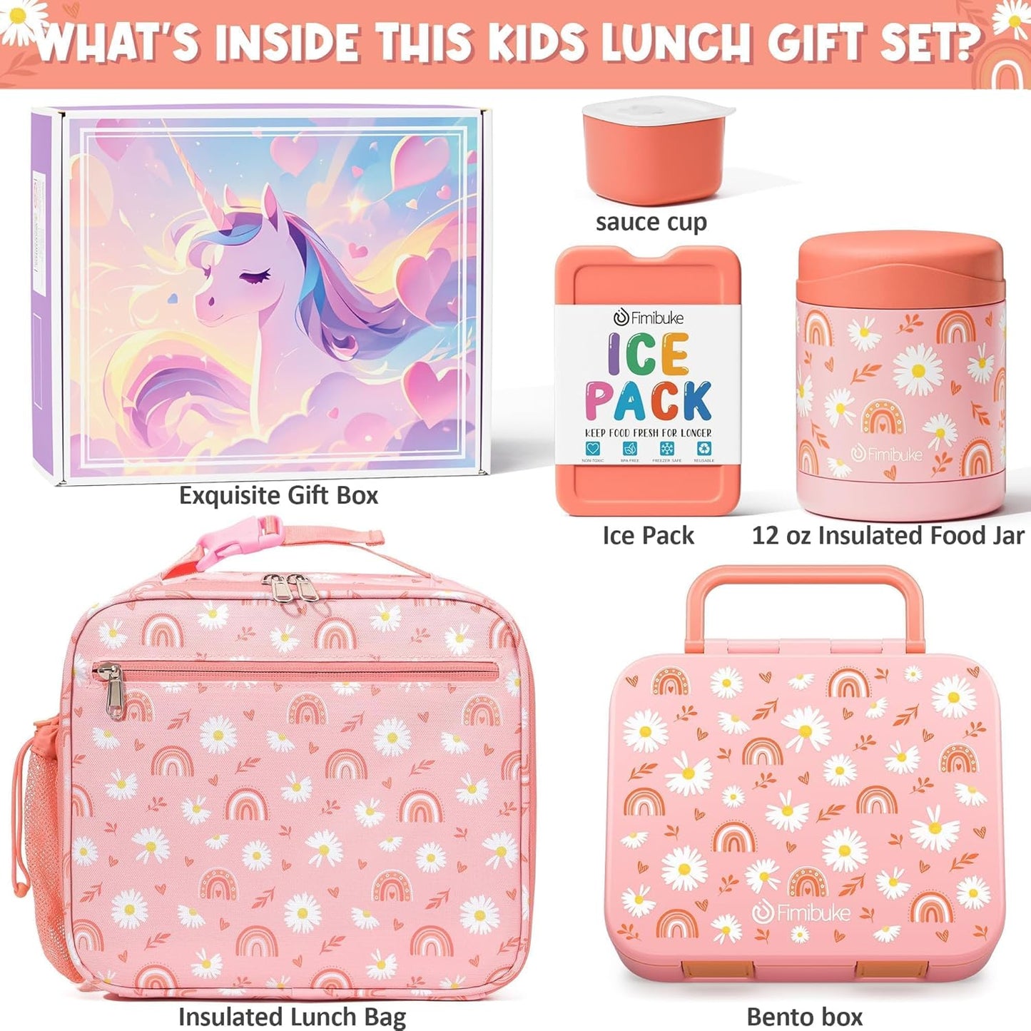Kit de lonchera Fimibuke Unicornios