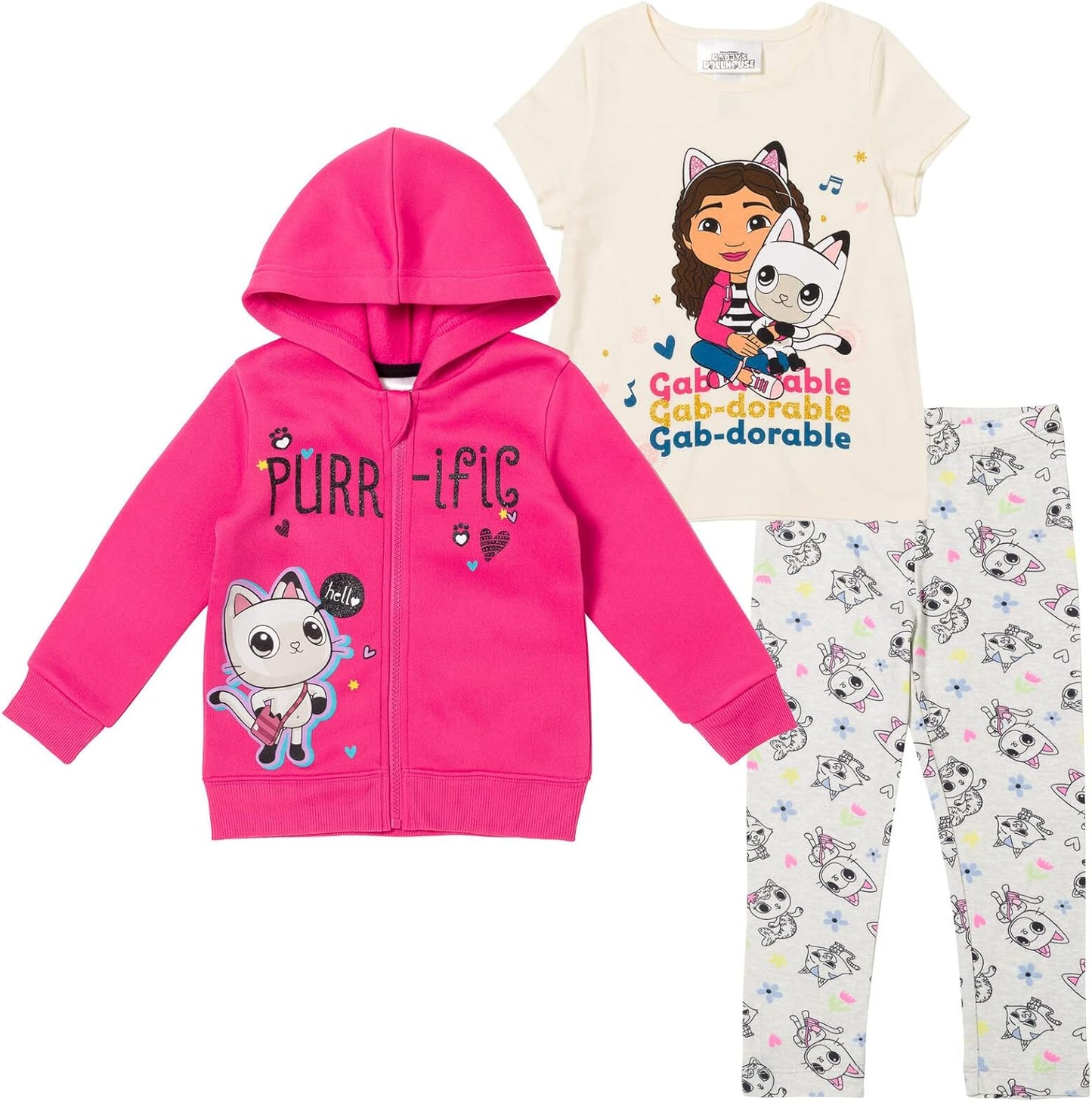 GABBY'S DOLLHOUSE Pandy Paws - Conjunto de 3 piezas