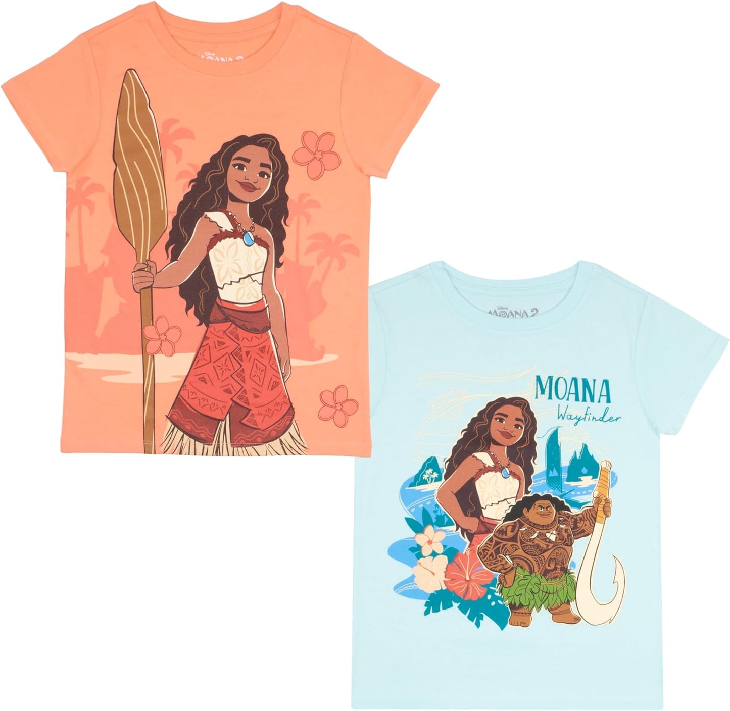 Disney Moana and Friends - Paquete de 2 camisetas