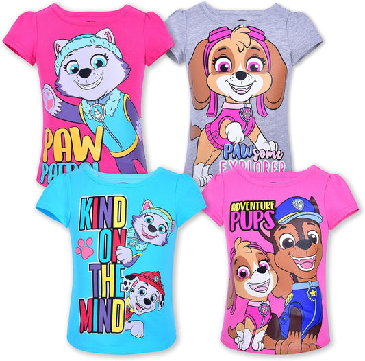 Paw Patrol Nickelodeon Skye and Everest - Camisas pack 4