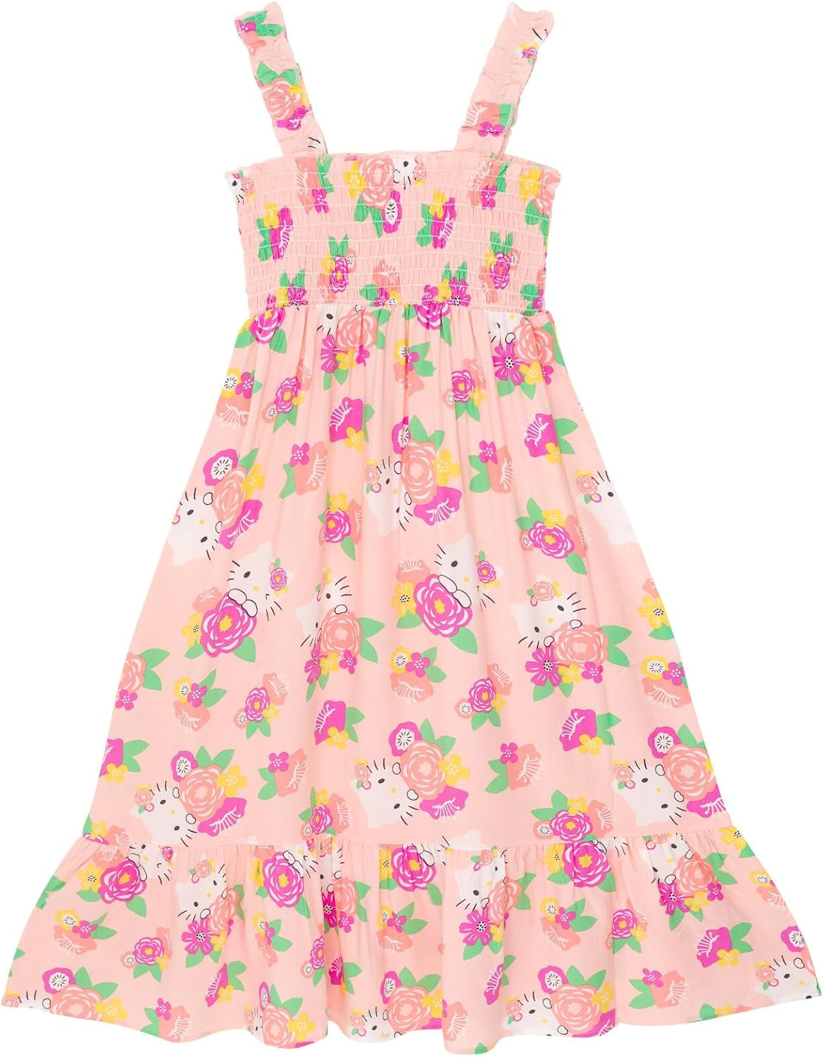 Hello Kitty Vestido largo con estampado floral