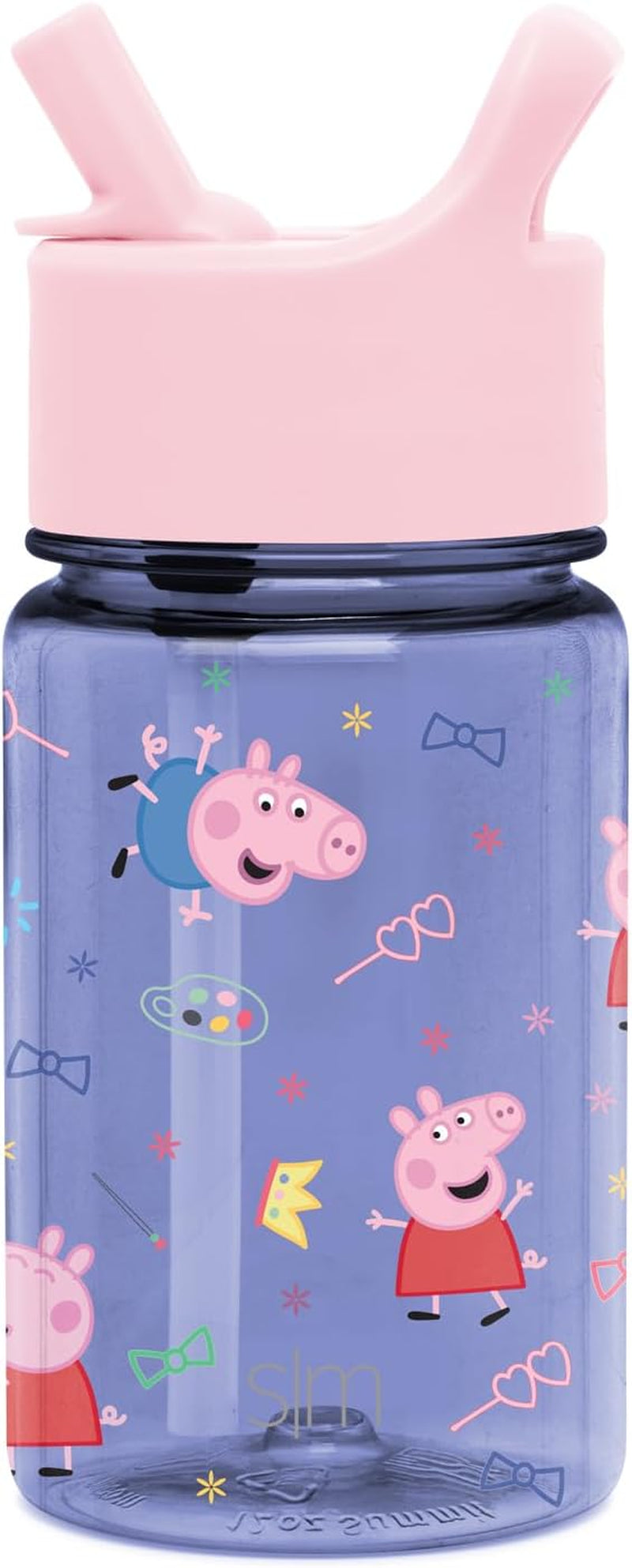 Simple Modern Peppa Pig - Botella de agua para niños, de plástico, sin BPA