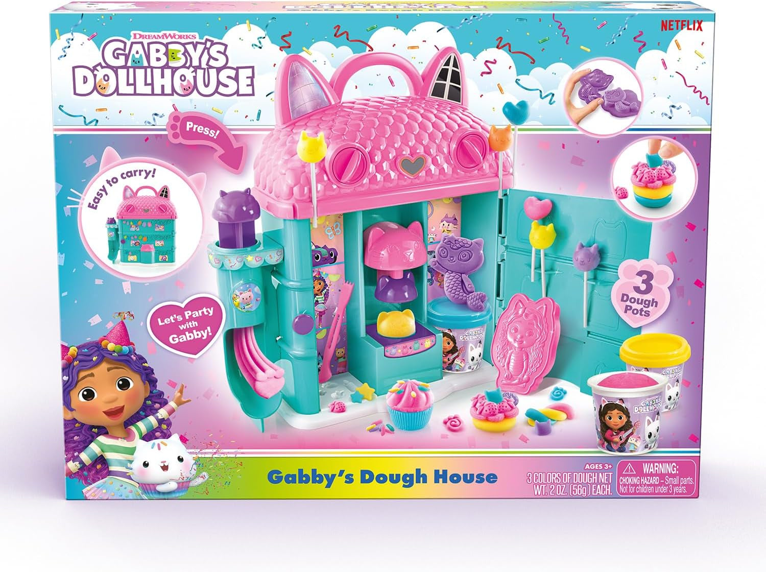 Gabby’S Dollhouse Esculpiar, moldear y dar forma a la masa colorida 