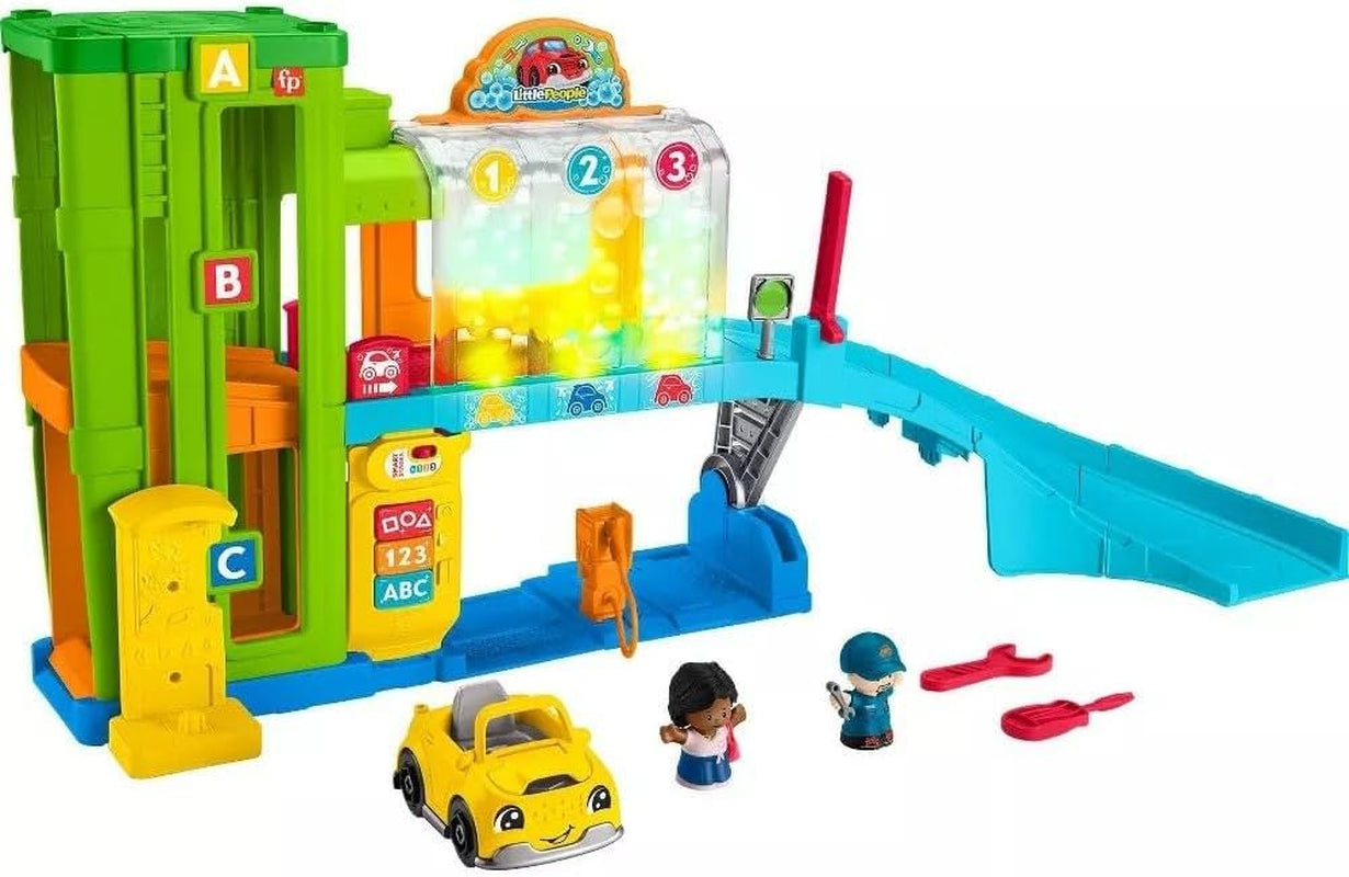 Fisher-Price Little People Garaje de aprendizaje con luces con escenarios inteligentes