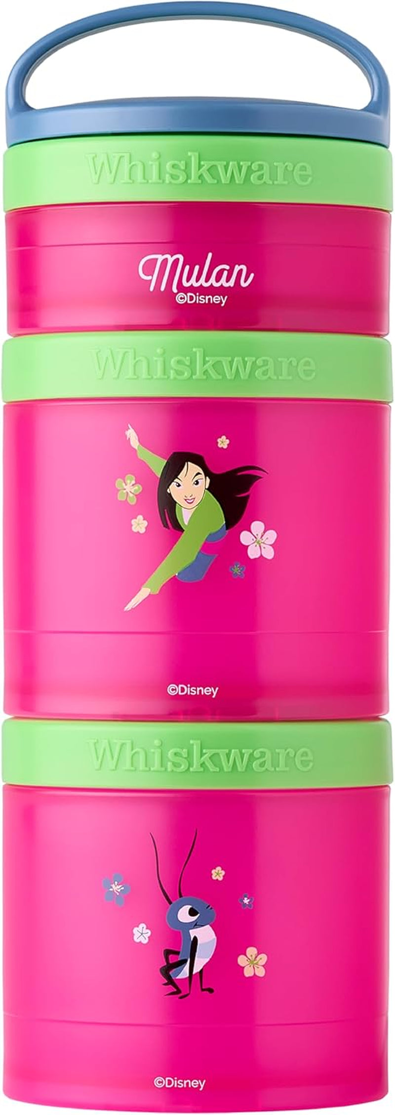 Whiskware Disney Princess - Recipientes apilables para aperitivos Mulan y Cri-Kee